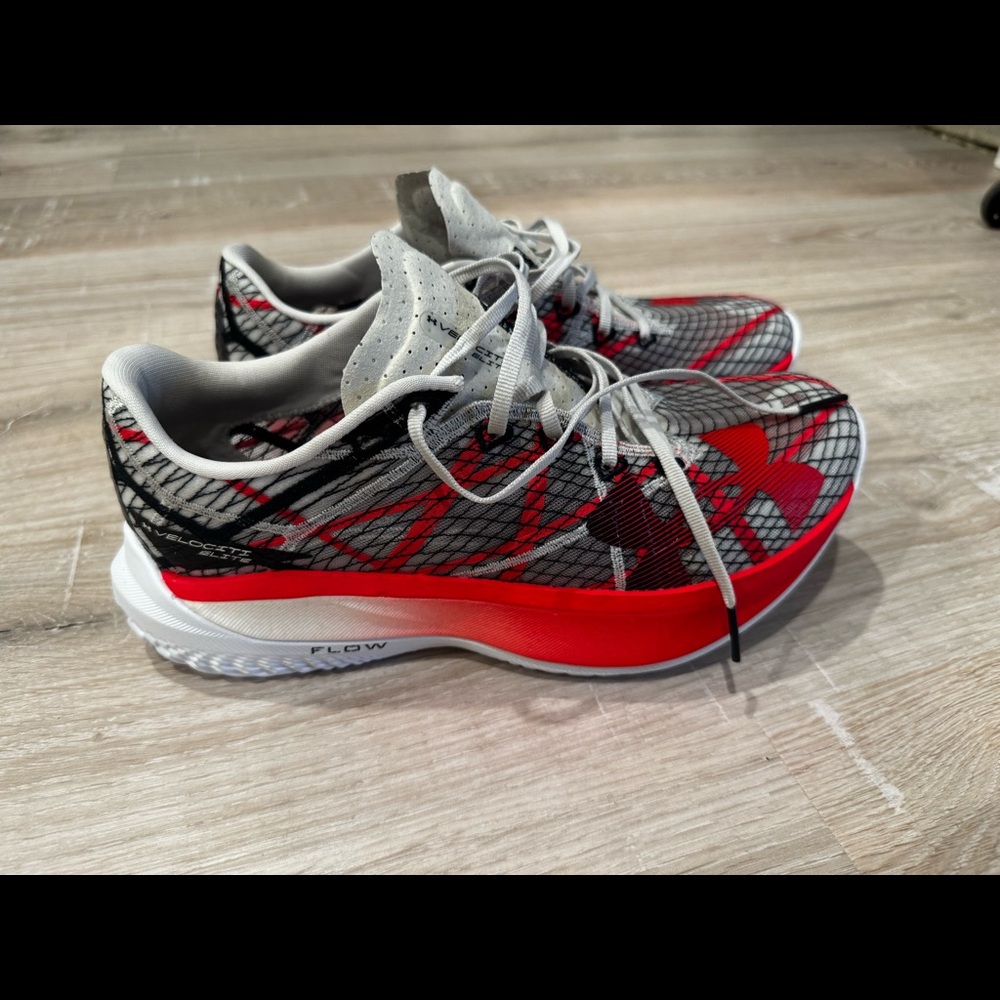 UnderArmour Velosity Elite Red - New no box. Unisex men size 9.5, women 11